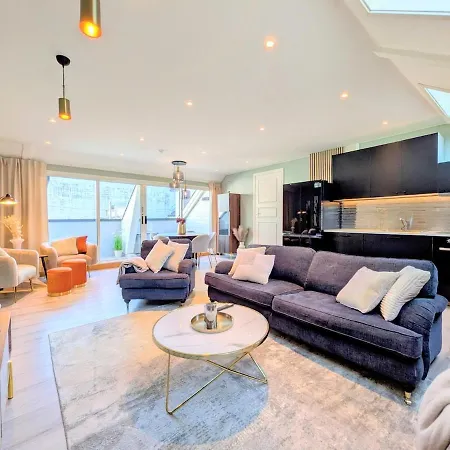 Apartament Penthouse In The Middle Of The Center - 5 Bedrooms - Inlcusive - Free Parking Skien